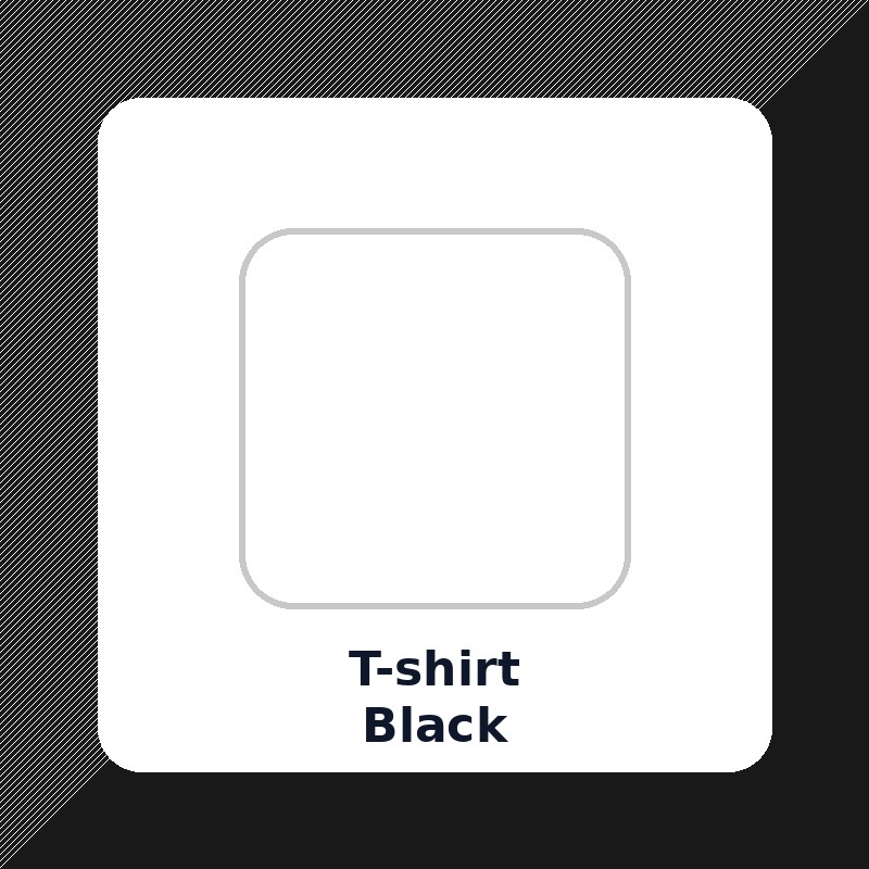 T-shirt, Color: Black